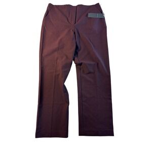 Massimo Fabbro Italy Burgundy Micro Texture Straight Leg Dress Pants NWT